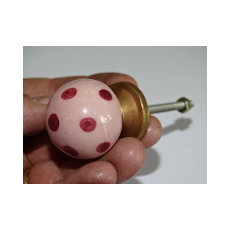 Light pink ball button with pink dark pink