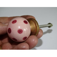 Light pink ball button with pink dark pink