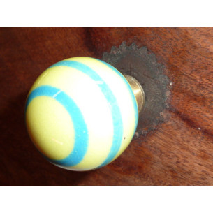 butons ball yellow line turquoise
