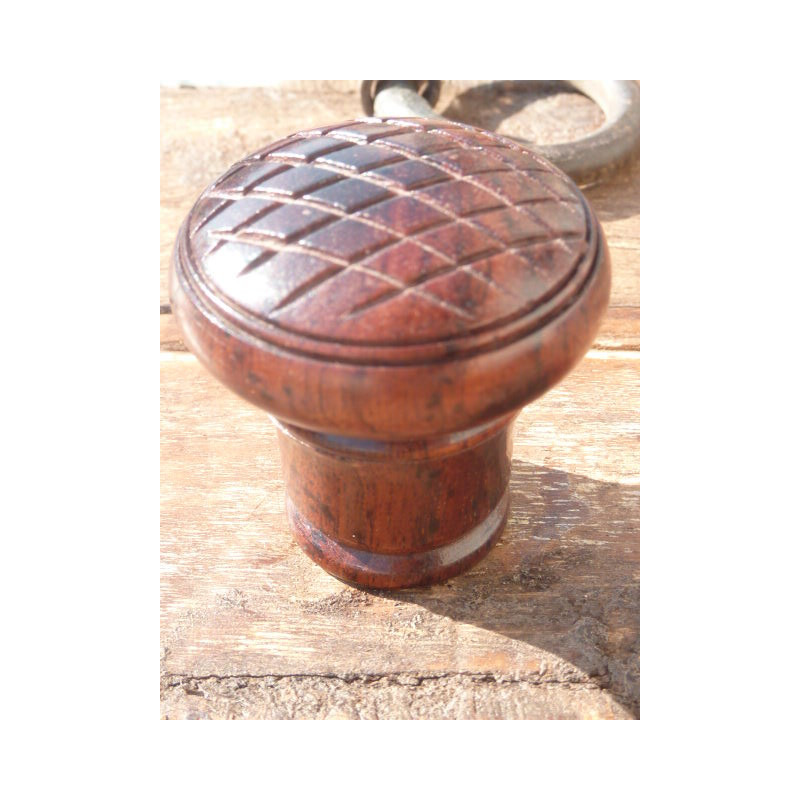 Boutons en bois damier