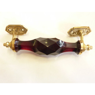 Poignée en verre 17 cm Rouge