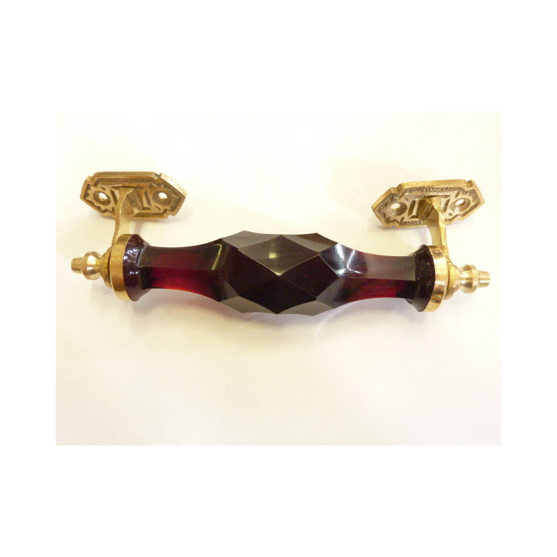 Manico in vetro 17 cm rosso