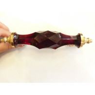 Poignée en verre 17 cm Rouge