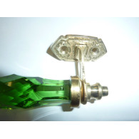 Poignée en verre 14 cm verte