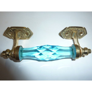 ansa di vetro 14 cm turchese