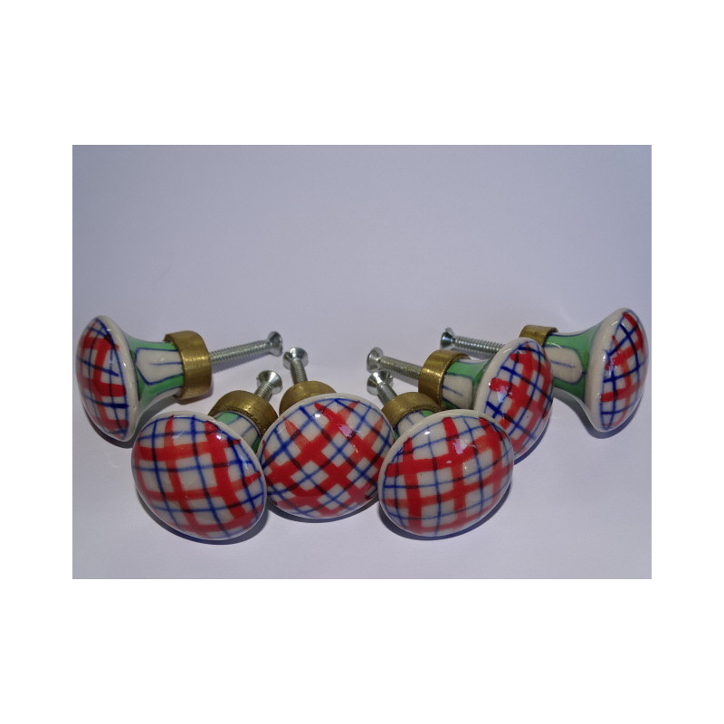 Set mit 6 Porzellanknöpfen – Lot 71