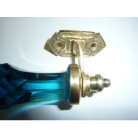Poignée en verre 17 cm turquoise