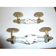 Manejar de vidrio de 17 cm transparente