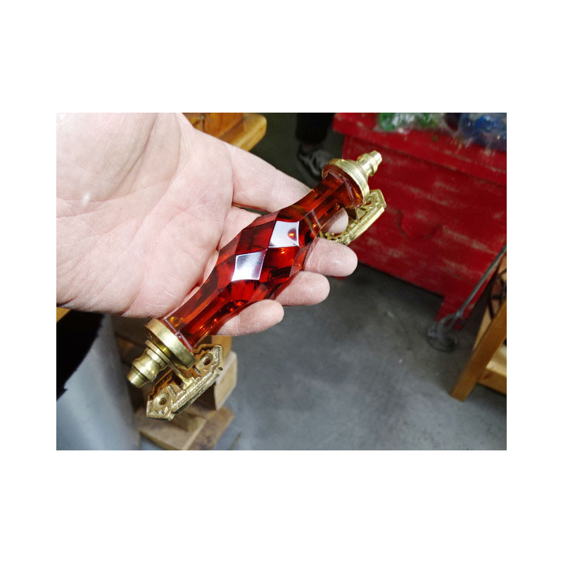 Tirador de cristal de 17 cm ÁMBAR