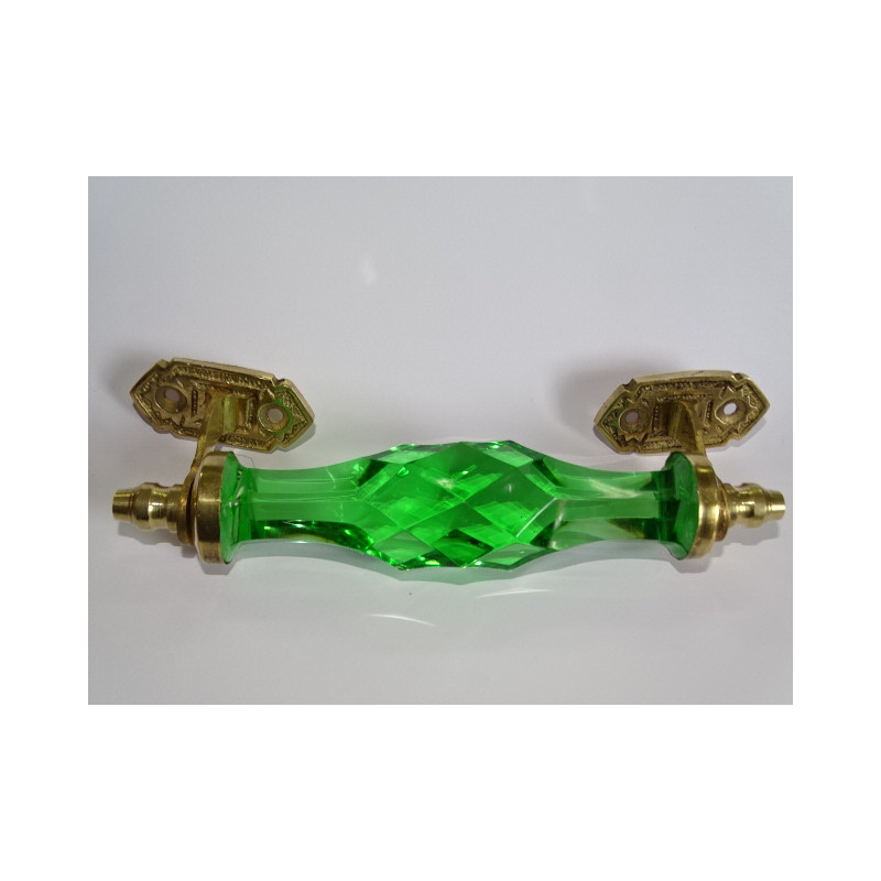 Mango de cristal verde de 17 cm