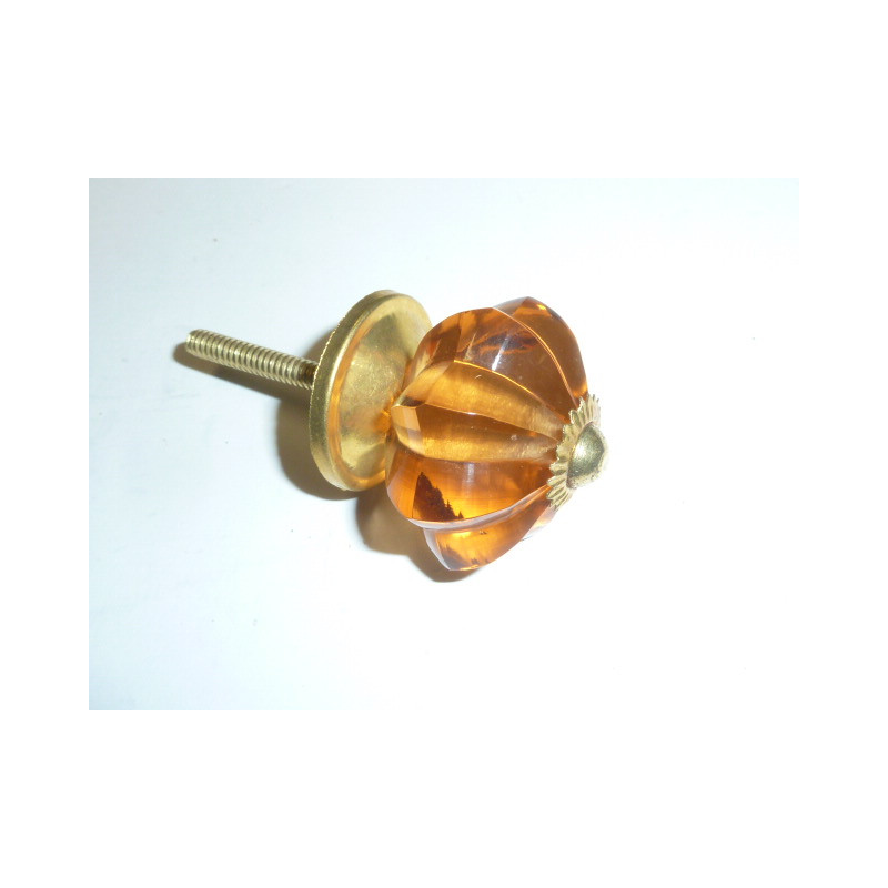 botón de calabaza 35 mm ámbar - dorado
