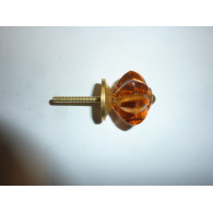 bouton citrouille 35 mm ambre - doré