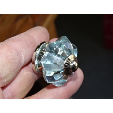 bottone zucca 35 mm colore azzurro - argento