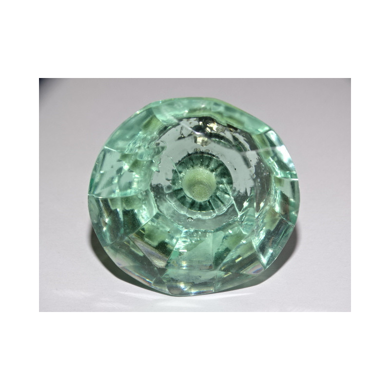 DIAMANT-förmiger Glasknopf 45 mm sehr hellgrün