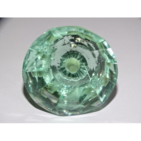 DIAMANT-förmiger Glasknopf 45 mm sehr hellgrün