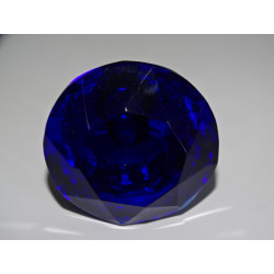 Bottone in vetro a forma DIAMOND 50 mm blu oltremare