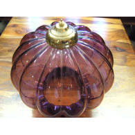 Lampe KHARBUJA verre souflé violette 22x22 cm