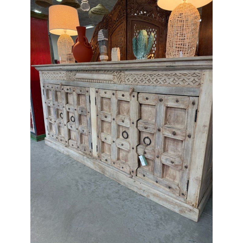 Buffet portes anciennes grand format 227x53x112cm