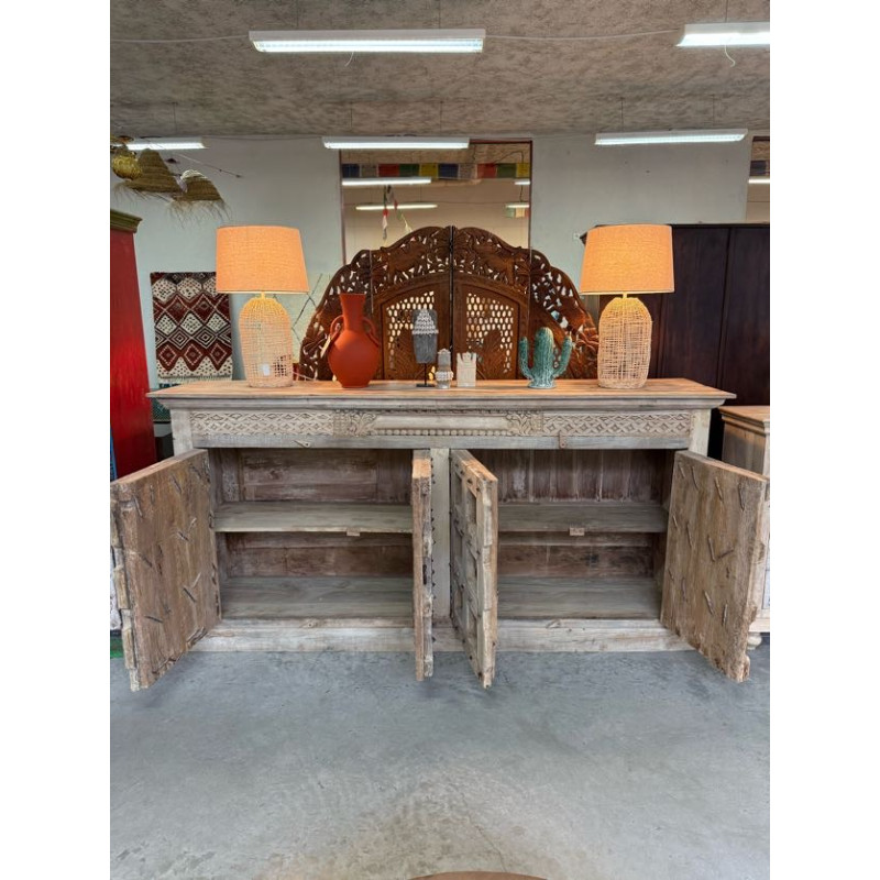 Buffet portes anciennes grand format 227x53x112cm
