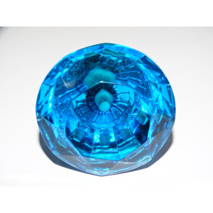 DIAMANT förmiger Glasknopf 50 mm türkise Farbe