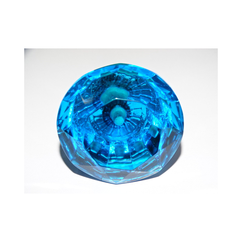 Bottone in vetro a forma DIAMOND 50 mm colore turchese