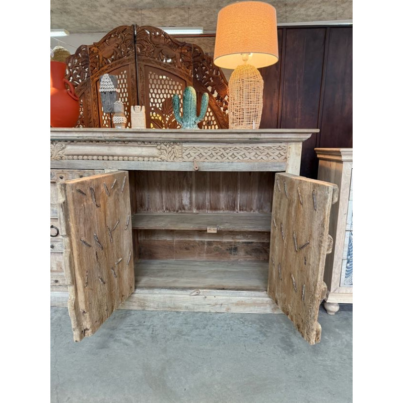 Buffet portes anciennes grand format 227x53x112cm