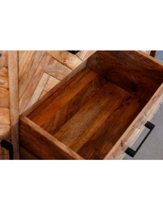 Buffet 2 portes 3 tiroirs pointes de Hongrie