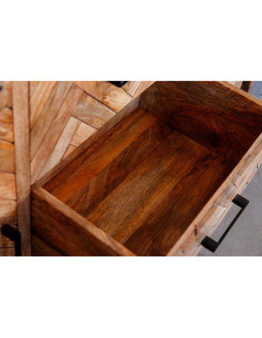 Buffet 2 portes 3 tiroirs pointes de Hongrie