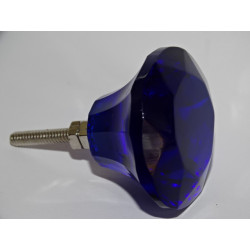 Botón de cristal en forma de DIAMANTE 45 mm azul ultramar