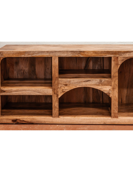 Buffet bas/meuble TV niches en manguier