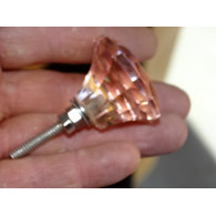 Botón de cristal en forma de DIAMANTE 35 mm salmón