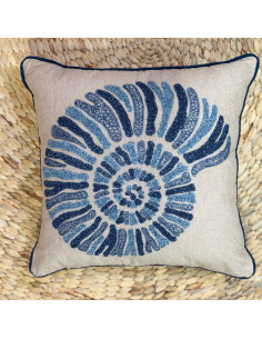 Coussin brodé Coquillage –...