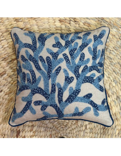 Coussin brodé Corail –...