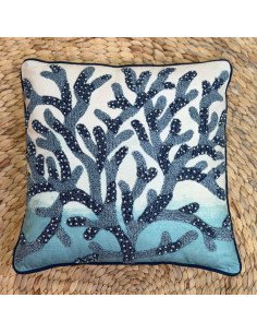 Coussin brodé Corail –...