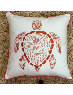 Coussin brodé Tortue –...