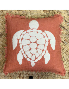 Coussin frangé Tortue –...