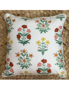 Coussin brodé Fleurs –...