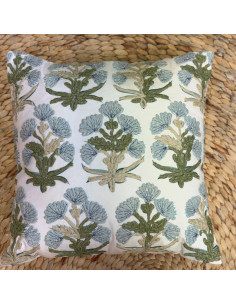 Coussin brodé Motif floral...