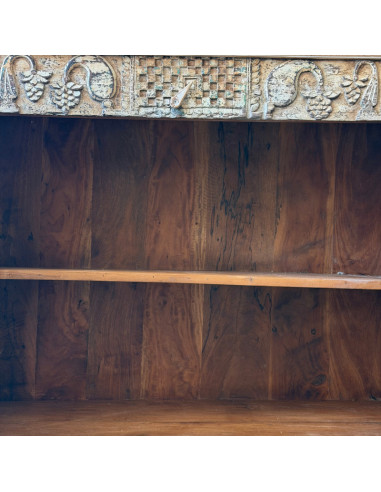 Buffet en teck à portes anciennes – 121 cm