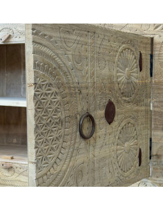 Buffet en teck sculpté – 152 cm