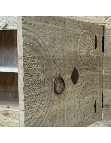 Carved Teak Sideboard – 152 cm