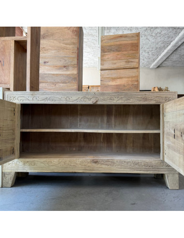 Buffet en teck sculpté – 152 cm