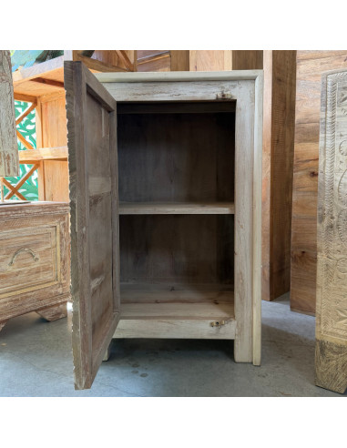Buffet en teck porte tribale ancienne – 53 cm