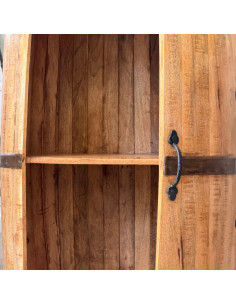 Tonneau de rangement en manguier – 60 x 60 x 90 cm