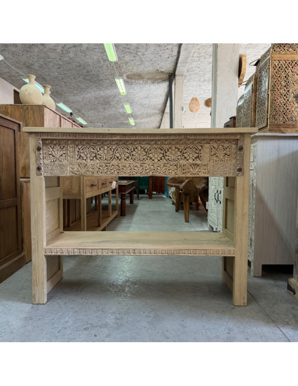 Carved Old Teak Console...