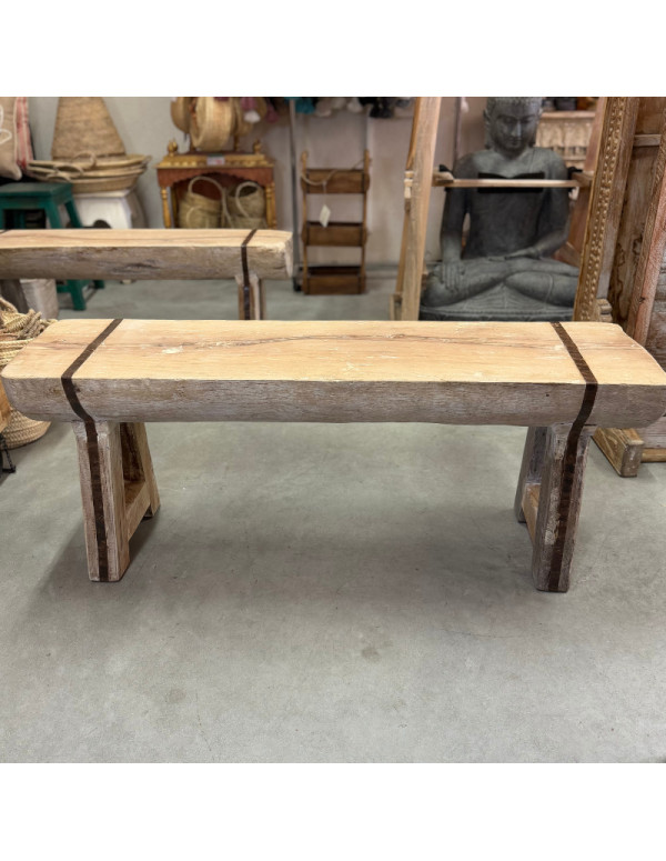 Banc en vieux teck massif –...
