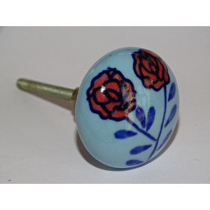 Handle of furniture with two roses