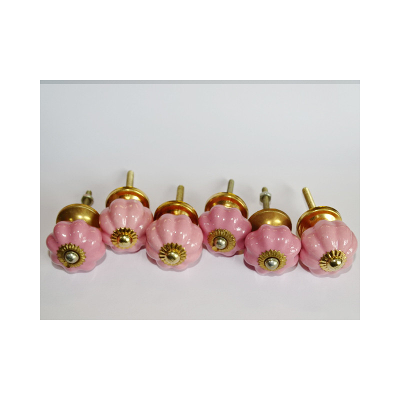 Set of 6 small pumpkin buttons 30 mm LOT 53