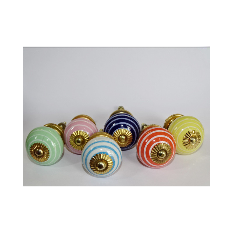 Set von 6 Tasten mit Porzellan Features - Lot 44
