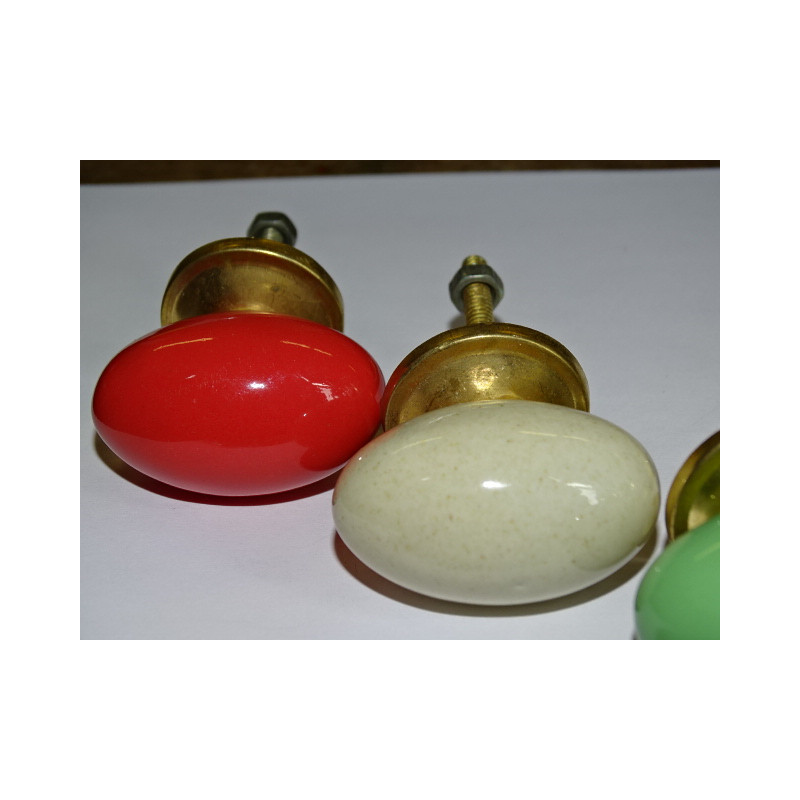 Set von 6 Porzellanknöpfe - Lot 26